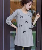 【ティアクラッセ/Tiaclasse】の【洗える】リボンニットチュニック グレー|ID: prp329100004665249 ipo3291000000033746687