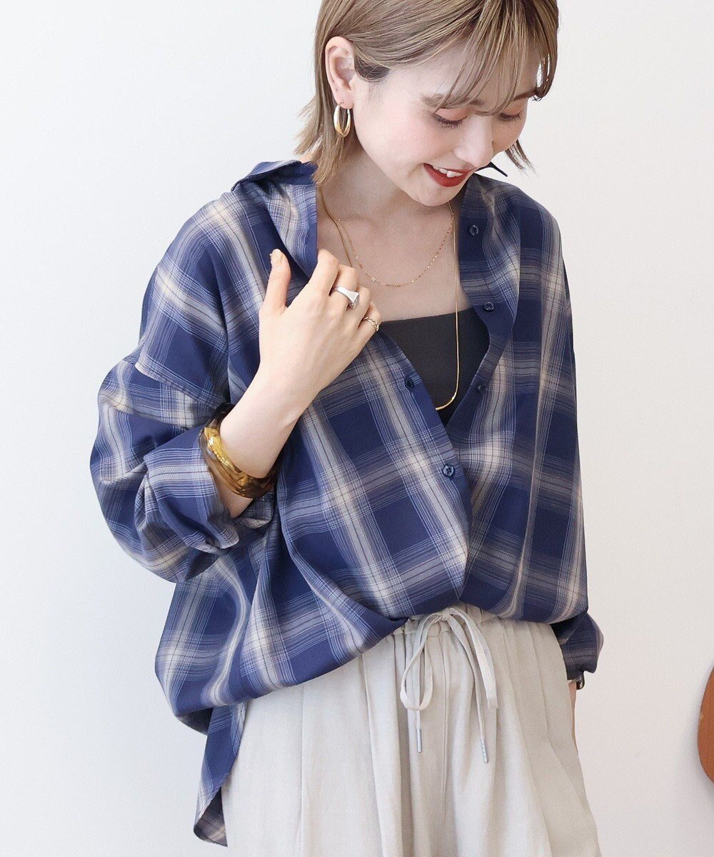 【アメリカンホリック/AMERICAN HOLIC】のイージーケアチェックシャツ インテリア・キッズ・メンズ・レディースファッション・服の通販 founy(ファニー) 　ファッション　Fashion　レディースファッション　Fashion for Women　トップス・カットソー　Cut & Sew Tops　シャツ・ブラウス・オフィスカジュアル　Elegant Blouses & Button-Ups　アメリカン　American Style　スタイリッシュ　Stylish, Fashionable　人気　Popular, Best Seller　ポケット　Pocket, Pocket Detail　A/W・秋冬　Autumn/Winter　新作・新入荷　New Arrivals / New In　Blue|ID: prp329100004665255 ipo3291000000033746711