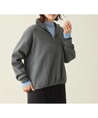 【エニー/ANY】のスウェットライクハーフジップニット グレー|ID: prp329100004665289 ipo3291000000035626315