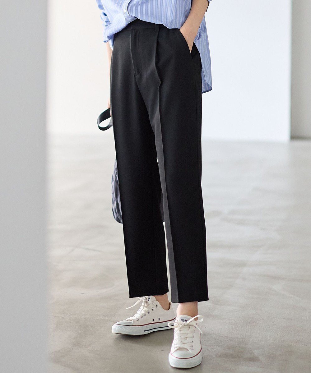 【エニー/ANY】の【6サイズ展開/洗濯機可/裏起毛/ウエストゴム/2WAYストレッチ】ウォームテーパードパンツ インテリア・キッズ・メンズ・レディースファッション・服の通販 founy(ファニー) 　ファッション　Fashion　レディースファッション　Fashion for Women　パンツ　Pants & Trousers　ストレッチ　Stretch, Stretchy Fabric　スマホ　Smartphone, Mobile Device　センター　Center, Center Line　定番　Standard, Basic Item　ピーチ　Peach, Soft Touch　ミックス　Mix, Mixed Style　リラックス　Relax, Relaxed Fit　楽ちん　Easy Fit, Comfortable　A/W・秋冬　Autumn/Winter　再入荷　Restock / Back in Stock　おすすめ　Recommended / Our Picks　ビジネス 仕事 通勤　Business / Work / Commuting　ブラック|ID: prp329100004665298 ipo3291000000033857175