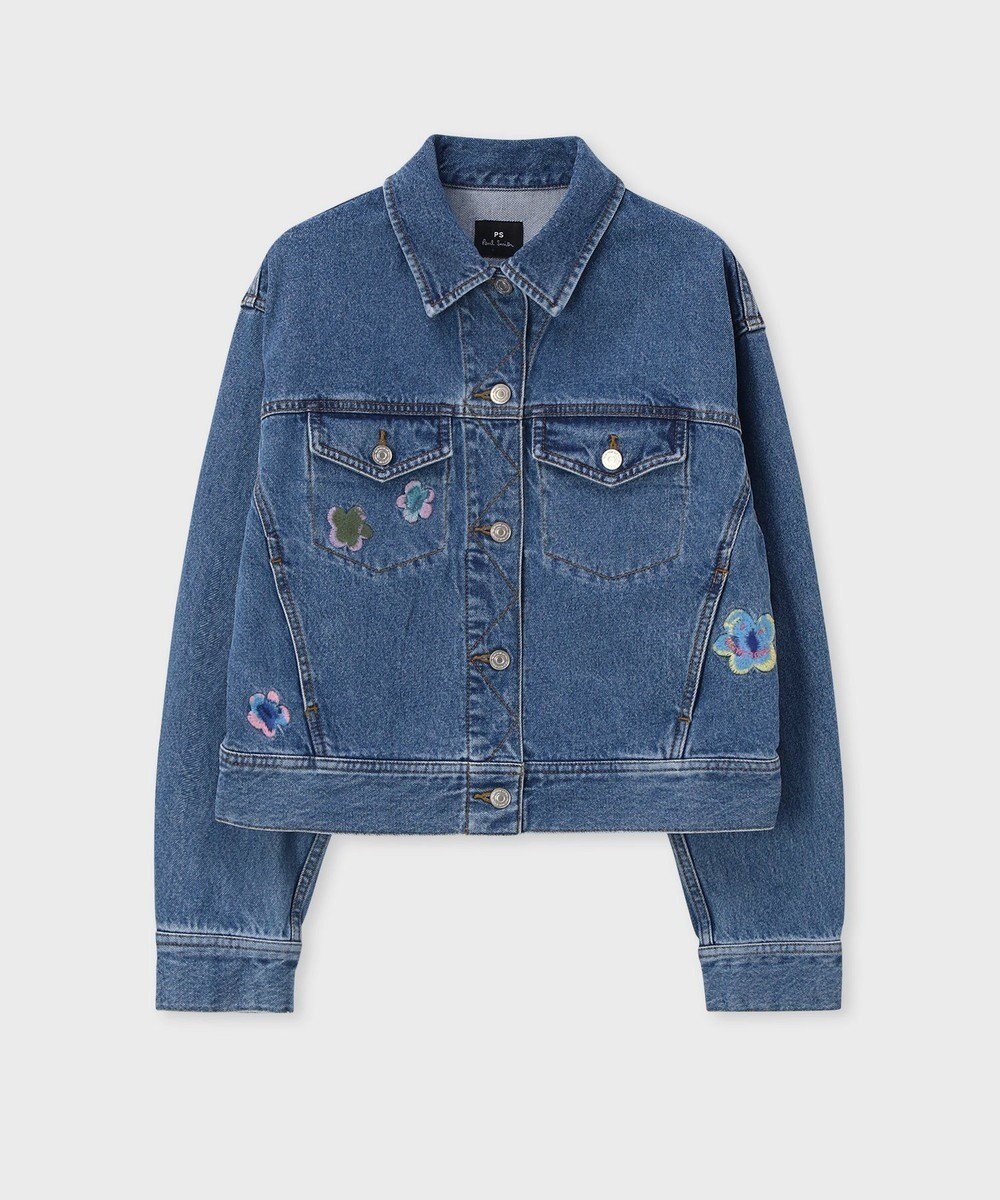 【ポール スミス/Paul Smith】のPS Happy フラワーエンブロイダリー デニムジャケット 人気、トレンドファッション・服の通販 founy(ファニー) 　ファッション　Fashion　レディースファッション　Fashion for Women　アウター　Coat / Outerwear Collection　レディースジャケット・軽アウター　Jackets　デニムジャケット / カジュアルアウター　Denim Jackets　新作・新入荷　New Arrivals / New In　カラフル　Colorful Design　コンパクト　Compact, Small Size　ジャケット　Jacket, Outerwear　デニム　Denim, Jeans Material　フラワー　Flower, Floral　モチーフ　Motif, Design Theme　夏　Summer　S/S・春夏　SS, Spring/Summer, Warm Season　A/W・秋冬　Autumn/Winter　 other-1|ID: prp329100004665301 ipo3291000000033746818