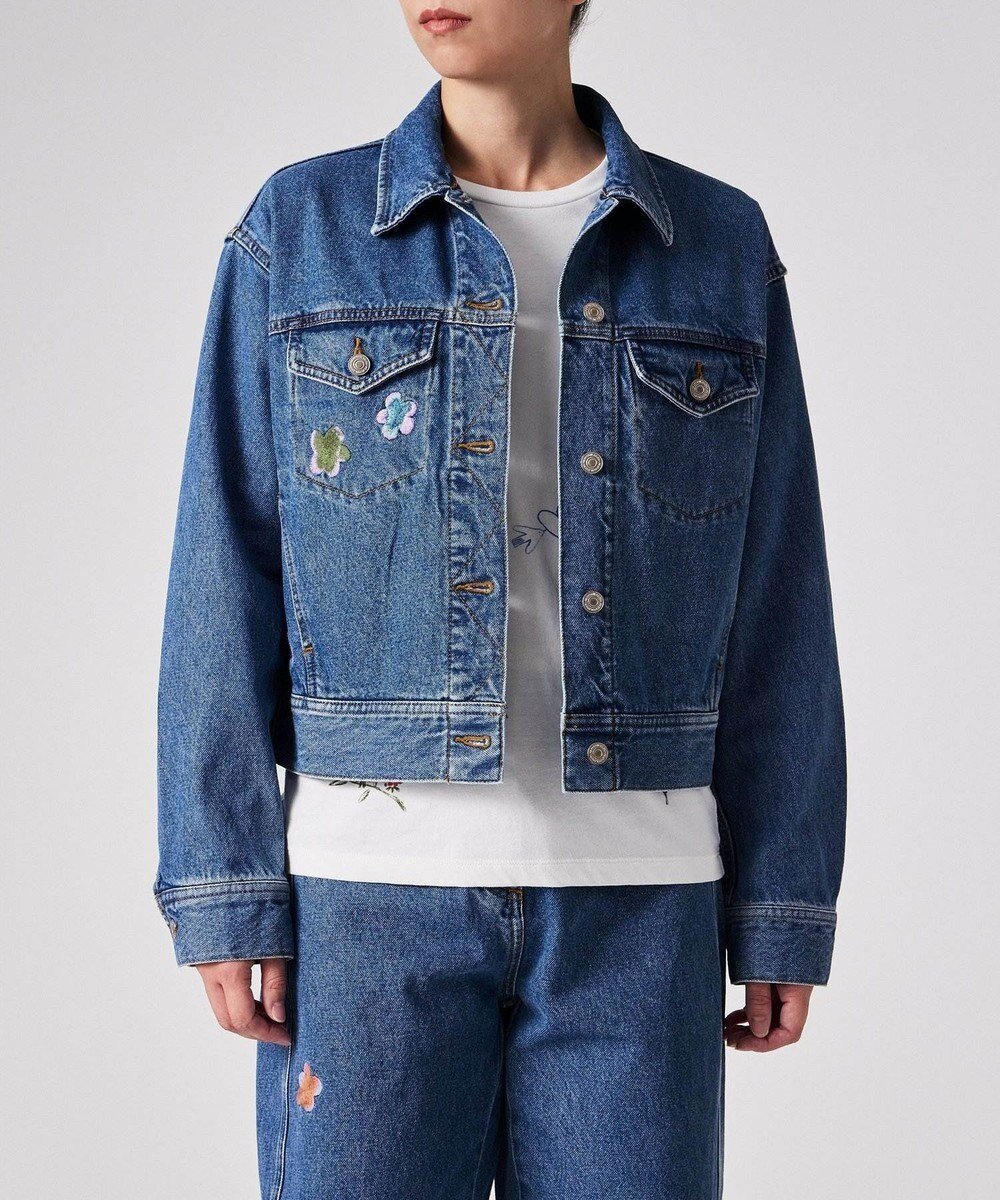 【ポール スミス/Paul Smith】のPS Happy フラワーエンブロイダリー デニムジャケット インテリア・キッズ・メンズ・レディースファッション・服の通販 founy(ファニー) 　ファッション　Fashion　レディースファッション　Fashion for Women　アウター　Coat / Outerwear Collection　レディースジャケット・軽アウター　Jackets　デニムジャケット / カジュアルアウター　Denim Jackets　カラフル　Colorful Design　コンパクト　Compact, Small Size　ジャケット　Jacket, Outerwear　デニム　Denim, Jeans Material　フラワー　Flower, Floral　モチーフ　Motif, Design Theme　夏　Summer　S/S・春夏　SS, Spring/Summer, Warm Season　A/W・秋冬　Autumn/Winter　インディゴブルー|ID: prp329100004665301 ipo3291000000034029347