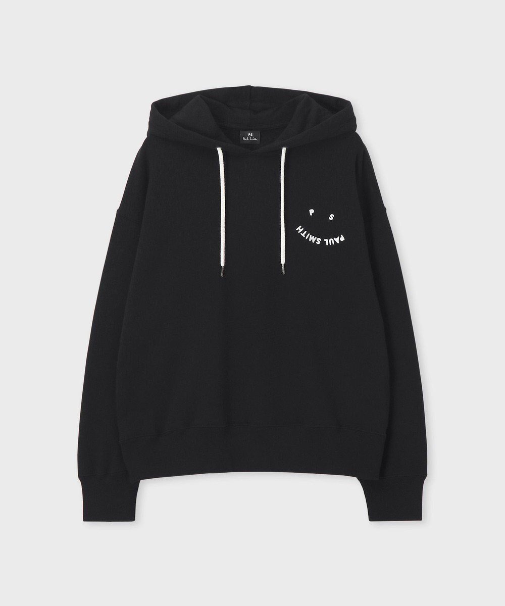 【ポール スミス/Paul Smith】のHappy フーデッド パーカ インテリア・キッズ・メンズ・レディースファッション・服の通販 founy(ファニー) 　ファッション　Fashion　レディースファッション　Fashion for Women　トップス・カットソー　Cut & Sew Tops　レディースパーカー・カジュアルフーディー　Casual Hoodies & Sweatshirts　新作・新入荷　New Arrivals / New In　スウェット / スエット　Sweatshirt, Sweatwear　セットアップ　Set-Up, Coordinated Outfit　パーカー　Hoodie, Parka　ベーシック　Basic, Essential　リラックス　Relax, Relaxed Fit　夏　Summer　S/S・春夏　SS, Spring/Summer, Warm Season　A/W・秋冬　Autumn/Winter　ブラック|ID: prp329100004665303 ipo3291000000033746824