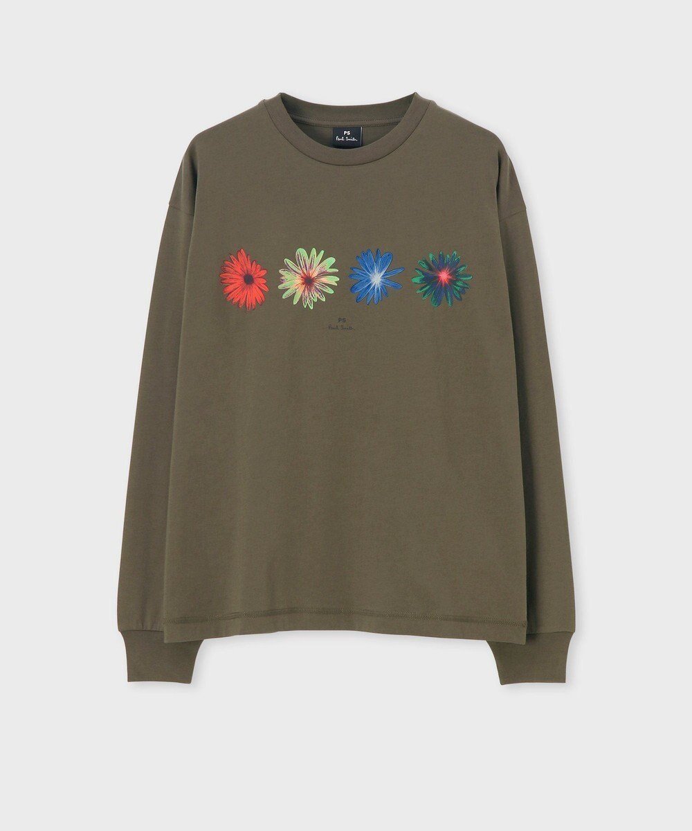 【ポール スミス/Paul Smith】のマルチ フローラル プリント 長袖Tシャツ インテリア・キッズ・メンズ・レディースファッション・服の通販 founy(ファニー) 　ファッション　Fashion　レディースファッション　Fashion for Women　トップス・カットソー　Cut & Sew Tops　シャツ・ブラウス・オフィスカジュアル　Elegant Blouses & Button-Ups　ロングTシャツ・Tシャツ　Longline T-Shirts & Tees　カットソー・ベーシックTシャツ　Cut-and-Sewn Tops / Stretch Tees & Basics　新作・新入荷　New Arrivals / New In　おすすめ　Recommended / Our Picks　インナー　Innerwear　カットソー　Cut and Sewn Top　ギフト プレゼント　Gift / Present　ジャケット　Jacket, Outerwear　デニム　Denim, Jeans Material　プリント　Print, Printed Pattern　半袖　Short Sleeve, Half Sleeve　夏　Summer　S/S・春夏　SS, Spring/Summer, Warm Season　A/W・秋冬　Autumn/Winter　長袖　Long Sleeve, Full Sleeve　カーキ|ID: prp329100004665304 ipo3291000000033746826