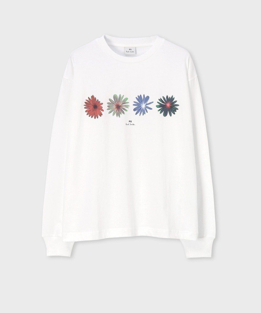 【ポール スミス/Paul Smith】のマルチ フローラル プリント 長袖Tシャツ インテリア・キッズ・メンズ・レディースファッション・服の通販 founy(ファニー) 　ファッション　Fashion　レディースファッション　Fashion for Women　トップス・カットソー　Cut & Sew Tops　シャツ・ブラウス・オフィスカジュアル　Elegant Blouses & Button-Ups　ロングTシャツ・Tシャツ　Longline T-Shirts & Tees　カットソー・ベーシックTシャツ　Cut-and-Sewn Tops / Stretch Tees & Basics　新作・新入荷　New Arrivals / New In　おすすめ　Recommended / Our Picks　インナー　Innerwear　カットソー　Cut and Sewn Top　ギフト プレゼント　Gift / Present　ジャケット　Jacket, Outerwear　デニム　Denim, Jeans Material　プリント　Print, Printed Pattern　半袖　Short Sleeve, Half Sleeve　夏　Summer　S/S・春夏　SS, Spring/Summer, Warm Season　A/W・秋冬　Autumn/Winter　長袖　Long Sleeve, Full Sleeve　ホワイト|ID: prp329100004665304 ipo3291000000033746827