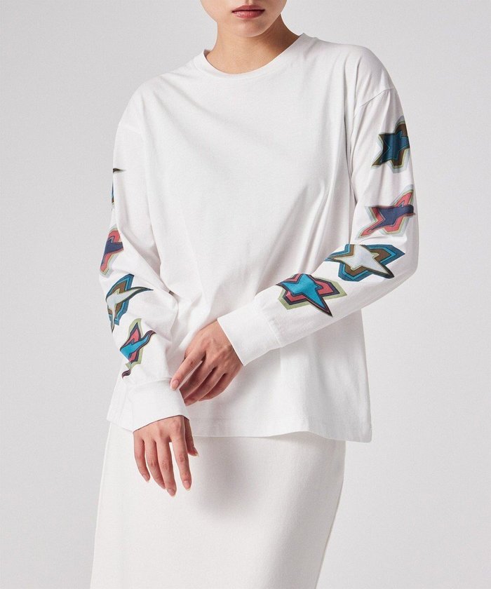【ポール スミス/Paul Smith】のNeon Stars 長袖Tシャツ インテリア・キッズ・メンズ・レディースファッション・服の通販 founy(ファニー) https://founy.com/ ファッション Fashion レディースファッション Fashion for Women トップス・カットソー Cut & Sew Tops シャツ・ブラウス・オフィスカジュアル Elegant Blouses & Button-Ups ロングTシャツ・Tシャツ Longline T-Shirts & Tees カットソー・ベーシックTシャツ Cut-and-Sewn Tops / Stretch Tees & Basics インナー Innerwear カットソー Cut and Sewn Top カラフル Colorful Design グラフィック Graphic, Graphic Design シンプル Simple, Minimal ネオン Neon, Neon Color プレーン Plain, Simple 夏 Summer S/S・春夏 SS, Spring/Summer, Warm Season A/W・秋冬 Autumn/Winter 長袖 Long Sleeve, Full Sleeve |ID: prp329100004665305 ipo3291000000033929336