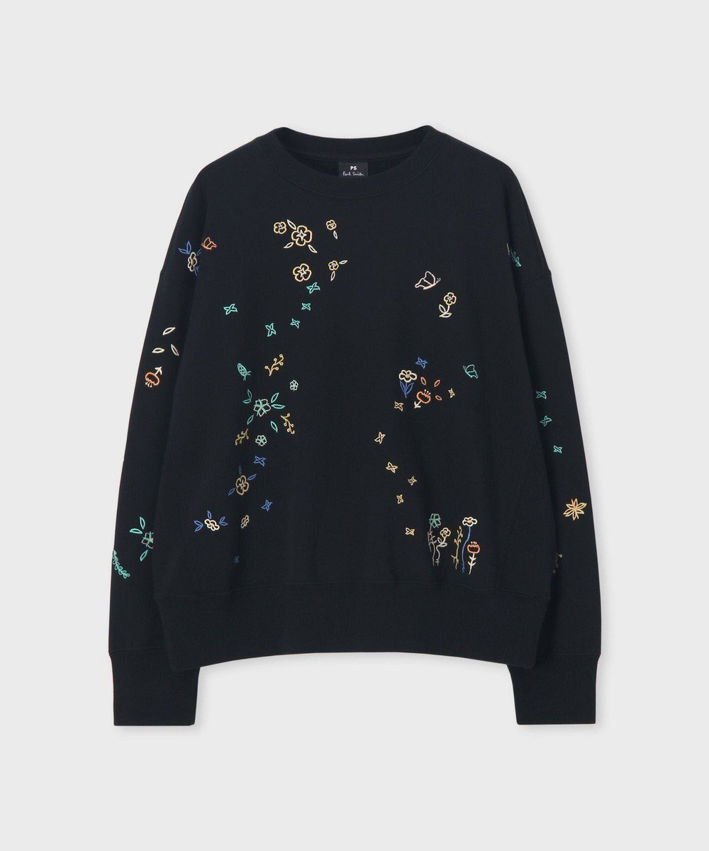 【ポール スミス/Paul Smith】のガーデンブーケ エンブロイダリー スウェット インテリア・キッズ・メンズ・レディースファッション・服の通販 founy(ファニー) 　ファッション　Fashion　レディースファッション　Fashion for Women　トップス・カットソー　Cut & Sew Tops　レディースパーカー・カジュアルフーディー　Casual Hoodies & Sweatshirts　スウェット・クルーネックトップス　Sweatshirts & Crewnecks / Relaxed Fit Sweat Tops　新作・新入荷　New Arrivals / New In　エンブロイダリー　Embroidery Design　ガーデン　Garden, Gardening　スウェット / スエット　Sweatshirt, Sweatwear　デニム　Denim, Jeans Material　フェミニン　Feminine, Girly　モチーフ　Motif, Design Theme　リラックス　Relax, Relaxed Fit　エレガント 上品　Elegant　夏　Summer　S/S・春夏　SS, Spring/Summer, Warm Season　A/W・秋冬　Autumn/Winter　ブラック|ID: prp329100004665306 ipo3291000000033746832