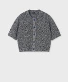 【ポール スミス/Paul Smith】の【洗える】ブークレヤーン 半袖ニット カーディガン ブラック|ID: prp329100004665308 ipo3291000000033880882