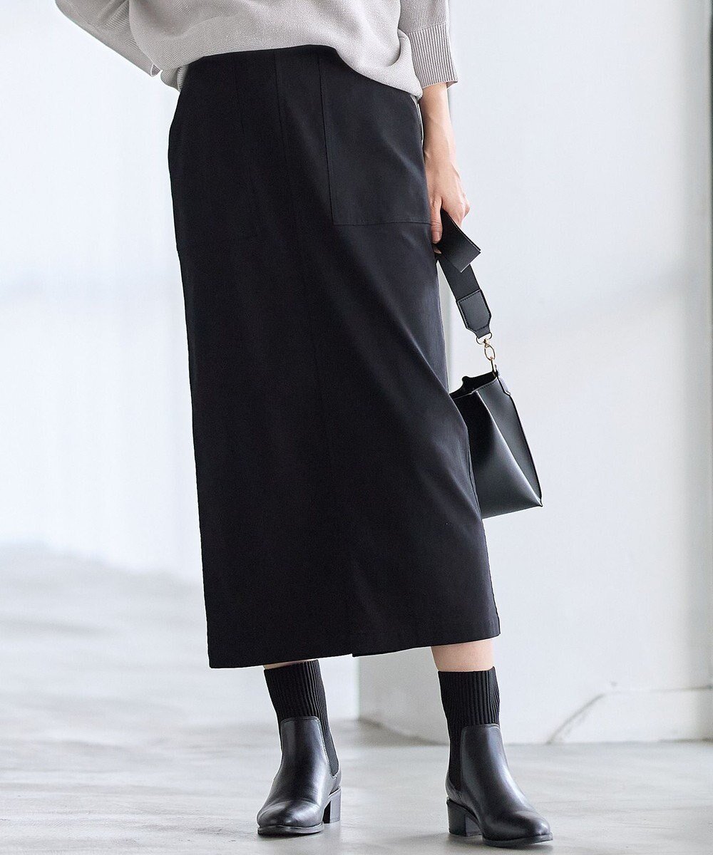 【エニー/ANY】の【ウエストゴム】ベイカースカート インテリア・キッズ・メンズ・レディースファッション・服の通販 founy(ファニー) 　ファッション　Fashion　レディースファッション　Fashion for Women　スカート　Skirts　ショート　Short, Short Length　シンプル　Simple, Minimal　ストレッチ　Stretch, Stretchy Fabric　スニーカー　Sneakers, Trainers　スマホ　Smartphone, Mobile Device　タイトスカート　Pencil Skirt, Tight Skirt　冬　Winter / This Winter　A/W・秋冬　Autumn/Winter　再入荷　Restock / Back in Stock　おすすめ　Recommended / Our Picks　ブラック|ID: prp329100004665326 ipo3291000000033857189