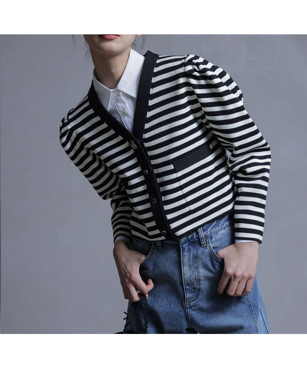 【組曲/KUMIKYOKU】の【組曲×setsuko sagittaire】kinakoスポンディッシュ ニットジャケット インテリア・キッズ・メンズ・レディースファッション・服の通販 founy(ファニー) ファッション Fashion レディースファッション Fashion for Women 秋 Autumn カーディガン Cardigan, Knitwear クロップド Cropped, Short Length コンパクト Compact, Small Size シンプル Simple, Minimal ジャケット Jacket, Outerwear チャーム Charm, Pendant 人気 Popular, Best Seller バランス Balance, Style Balance フォルム Silhouette, Form モダン Modern, Contemporary モチーフ Motif, Design Theme A/W・秋冬 Autumn/Winter 犬 Dog エレガント 上品 Elegant 2025年 2025 2025-2026秋冬・A/W Autumn/Winter 2025–26 AW25–26 ブラック系1|ID: prp329100004665365 ipo3291000000033747059