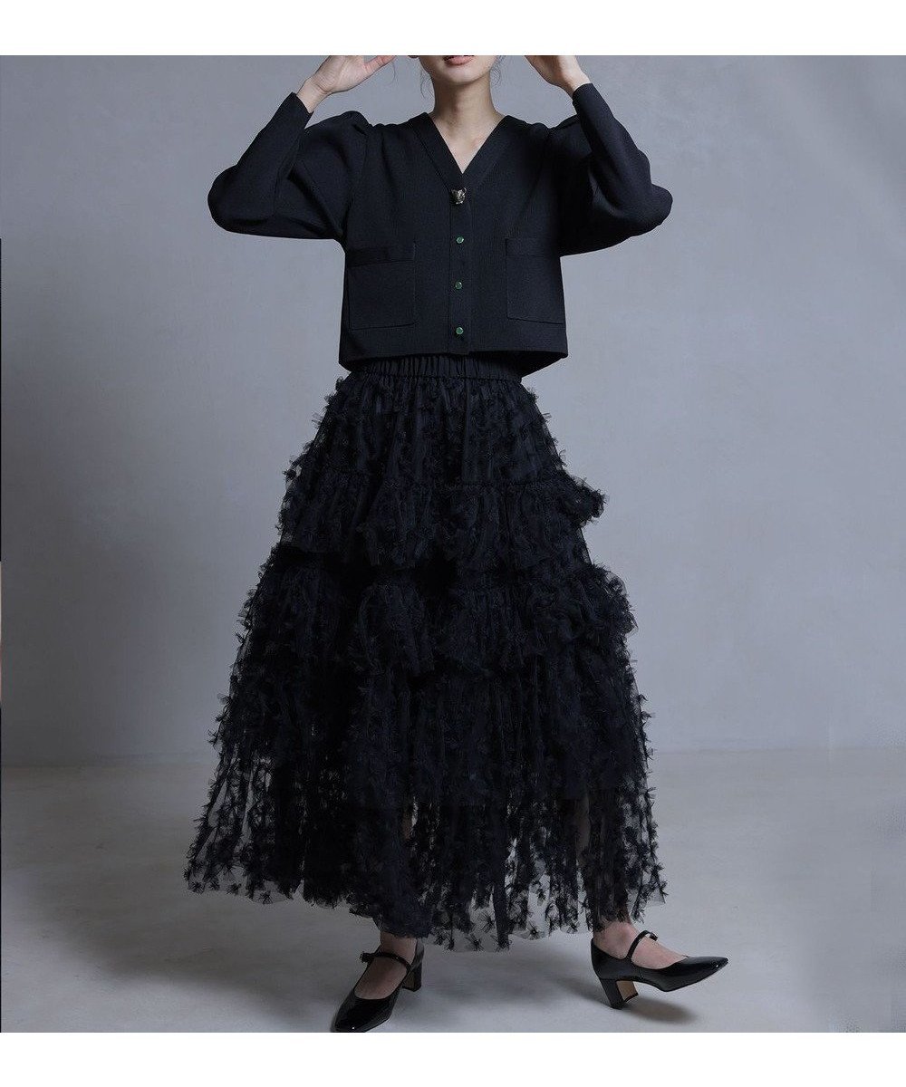 【組曲/KUMIKYOKU】の【組曲×setsuko sagittaire】ケーキチュール スカート インテリア・キッズ・メンズ・レディースファッション・服の通販 founy(ファニー) ファッション Fashion レディースファッション Fashion for Women スカート Skirts 秋 Autumn シェイプ Shape, Slim Fit シンプル Simple, Minimal ジャケット Jacket, Outerwear チュール Tulip, Tulip Motif 人気 Popular, Best Seller ペチコート Petticoat, Underskirt メッシュ Mesh, Net Fabric モチーフ Motif, Design Theme 無地 Plain, Solid Color ヨーク Yoke, Yoke Design A/W・秋冬 Autumn/Winter 2025年 2025 2025-2026秋冬・A/W Autumn/Winter 2025–26 AW25–26 ブラック系|ID: prp329100004665371 ipo3291000000033747082