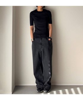 【ウォードブルー/WOADBLUE】のDADA ダダ / BLACK ワイドデニムパンツ 人気、トレンドファッション・服の通販 founy(ファニー) ファッション Fashion レディースファッション Fashion for Women パンツ Pants & Trousers デニムパンツ・ジーンズ・美脚デニム Denim Jeans & Pants シンプル Simple, Minimal ジャケット Jacket, Outerwear デニム Denim, Jeans Material ループ Loop, Loop Knit A/W・秋冬 Autumn/Winter 2025年 2025 2025-2026秋冬・A/W Autumn/Winter 2025–26 AW25–26 |ID:prp329100004665640