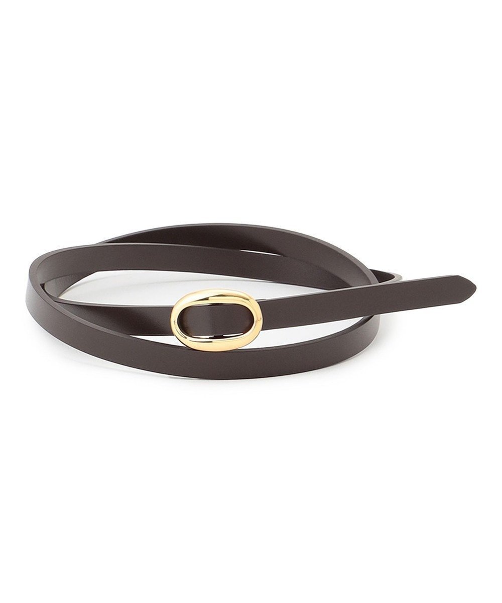 【23区/NIJYUSANKU】のオーバルバックル ナロー ベルト インテリア・キッズ・メンズ・レディースファッション・服の通販 founy(ファニー) 　ファッション　Fashion　レディースファッション　Fashion for Women　バッグ　Bags　ベルト&ウエストマーク　Belts & Waist Accessories　2025年　2025　2025-2026秋冬・A/W　Autumn/Winter 2025–26 AW25–26　冬　Winter / This Winter　オーバル　Oval Design　シンプル　Simple, Minimal　トレンド　Trend, Trending Now　ロング　Long, Long-Length　エレガント 上品　Elegant　A/W・秋冬　Autumn/Winter　ダークブラウン系|ID: prp329100004665749 ipo3291000000035706380