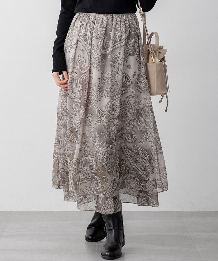 【23区/NIJYUSANKU】の【洗える】Erica クレープペイズリープリント スカート インテリア・キッズ・メンズ・レディースファッション・服の通販 founy(ファニー) https://founy.com/ ファッション Fashion レディースファッション Fashion for Women スカート Skirts イタリア Italy インド Indian Textile エレガント 上品 Elegant オレンジ Orange 洗える Machine Washable シフォン Chiffon, Lightweight Fabric スカーフ Scarf, Neckwear プリント Print, Printed Pattern ペイズリー Paisley, Ethnic Pattern モダン Modern, Contemporary モチーフ Motif, Design Theme モノトーン Monotone, Black and White A/W・秋冬 Autumn/Winter 冬 Winter / This Winter おすすめ Recommended / Our Picks 2025年 2025 2025-2026秋冬・A/W Autumn/Winter 2025–26 AW25–26 |ID: prp329100004665767 ipo3291000000033747985