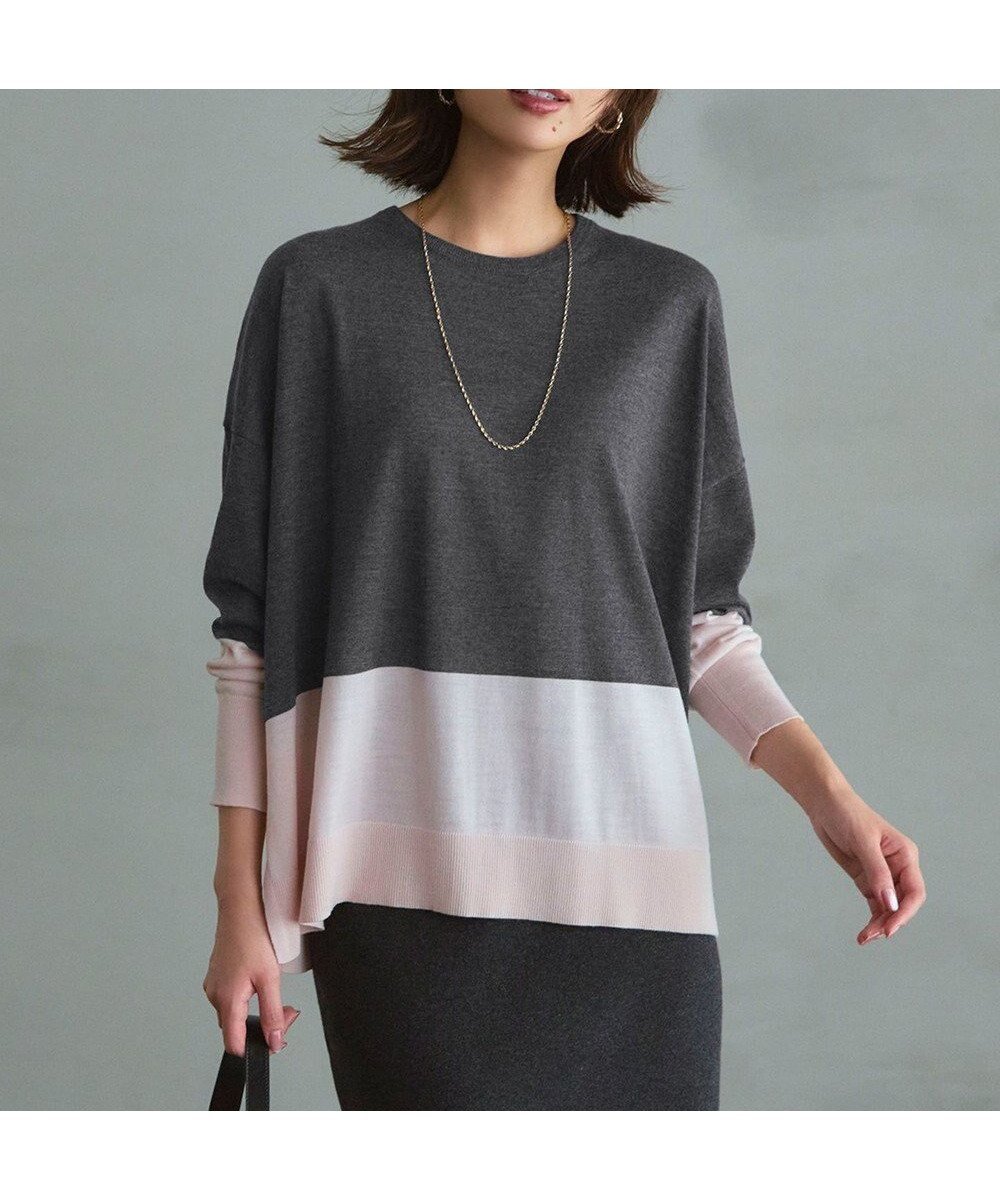 【23区/NIJYUSANKU】の【洗える】ウーステッドウール カラーブロック ニット インテリア・キッズ・メンズ・レディースファッション・服の通販 founy(ファニー) ファッション Fashion レディースファッション Fashion for Women トップス・カットソー Cut & Sew Tops ニット Knit Tops & Sweaters イタリア Italy インナー Innerwear 洗える Machine Washable シンプル Simple, Minimal セーター Sweater, Knitwear ターコイズ Turquoise, Blue-Green 定番 Standard, Basic Item フェミニン Feminine, Girly ブロック Block, Solid Block Pattern ワイド Wide, Wide Fit A/W・秋冬 Autumn/Winter 冬 Winter / This Winter 2025年 2025 2025-2026秋冬・A/W Autumn/Winter 2025–26 AW25–26 チャコール×ピンク|ID: prp329100004665791 ipo3291000000034328724
