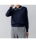 【23区/NIJYUSANKU】の【洗える】ウーステッドウール ポロニット 人気、トレンドファッション・服の通販 founy(ファニー) ファッション Fashion レディースファッション Fashion for Women トップス・カットソー Cut & Sew Tops ニット Knit Tops & Sweaters イタリア Italy 洗える Machine Washable クラシカル Classical, Vintage-Inspired セーター Sweater, Knitwear モノトーン Monotone, Black and White A/W・秋冬 Autumn/Winter 冬 Winter / This Winter エレガント 上品 Elegant 2025年 2025 2025-2026秋冬・A/W Autumn/Winter 2025–26 AW25–26 thumbnail ネイビー系|ID: prp329100004665797 ipo3291000000035635793