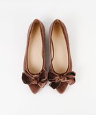 【ボントレ/BONTRE】の【pied du lapan/ピエドラパン】ベロアリボンパンプス/50760ZI 人気、トレンドファッション・服の通販 founy(ファニー) ファッション Fashion レディースファッション Fashion for Women シューズ Shoes, Footwear バレエ Ballet, Ballet Style フェミニン Feminine, Girly フラット Flat, Flat Shoes フランス France, French ベロア Velour, Soft Velvet リボン Ribbon, Bow エレガント 上品 Elegant A/W・秋冬 Autumn/Winter thumbnail ブラウン|ID: prp329100004665826 ipo3291000000033748226