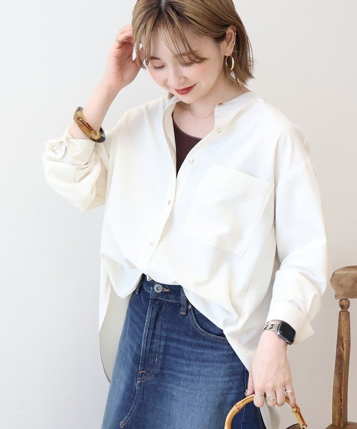 【アメリカンホリック/AMERICAN HOLIC】の金ボタンバックシャンロングシャツ インテリア・キッズ・メンズ・レディースファッション・服の通販 founy(ファニー) https://founy.com/ ファッション Fashion レディースファッション Fashion for Women トップス・カットソー Cut & Sew Tops シャツ・ブラウス・オフィスカジュアル Elegant Blouses & Button-Ups アメリカン American Style シンプル Simple, Minimal スタイリッシュ Stylish, Fashionable トレンド Trend, Trending Now ポケット Pocket, Pocket Detail A/W・秋冬 Autumn/Winter 新作・新入荷 New Arrivals / New In エレガント 上品 Elegant |ID: prp329100004665854 ipo3291000000033748341