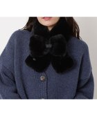 【ムーンバット/MOONBAT】の【FUDGE11月号掲載/新色追加】PAUL JOE ACCESSOIRES フェイクファーリボンマフラー ブラック|ID: prp329100004665883 ipo3291000000033748449