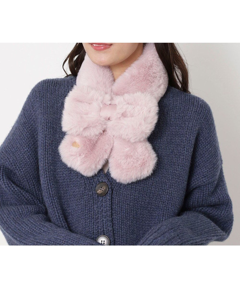 【ムーンバット/MOONBAT】の【新色追加】PAUL JOE ACCESSOIRES フェイクファーリボンマフラー インテリア・キッズ・メンズ・レディースファッション・服の通販 founy(ファニー) 　ファッション　Fashion　レディースファッション　Fashion for Women　マフラー・スヌード / 冬小物の定番　Scarves & Mufflers　アニマル　Animal Print　コレクション　Collection, Seasonal Line　スヌード　Snood, Infinity Scarf　パターン　Pattern, Design Print　フラワー　Flower, Floral　防寒　Cold Protection, Winter-Ready　マフラー　Scarf, Muffler　モチーフ　Motif, Design Theme　リボン　Ribbon, Bow　ループ　Loop, Loop Knit　A/W・秋冬　Autumn/Winter　ペールピンク|ID: prp329100004665883 ipo3291000000036152877