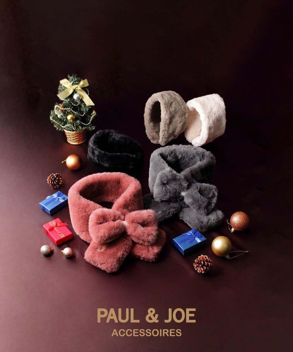 【ムーンバット/MOONBAT】の【新色追加】PAUL JOE ACCESSOIRES フェイクファーリボンマフラー インテリア・キッズ・メンズ・レディースファッション・服の通販 founy(ファニー) 　ファッション　Fashion　レディースファッション　Fashion for Women　マフラー・スヌード / 冬小物の定番　Scarves & Mufflers　アニマル　Animal Print　コレクション　Collection, Seasonal Line　スヌード　Snood, Infinity Scarf　パターン　Pattern, Design Print　フラワー　Flower, Floral　防寒　Cold Protection, Winter-Ready　マフラー　Scarf, Muffler　モチーフ　Motif, Design Theme　リボン　Ribbon, Bow　ループ　Loop, Loop Knit　A/W・秋冬　Autumn/Winter　ダークレッド|ID: prp329100004665883 ipo3291000000036152894