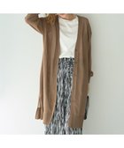 【イェッカ ヴェッカ/YECCA VECCA】のシアーニットロング丈カーディガン Dark Beige|ID: prp329100004665925 ipo3291000000033748627
