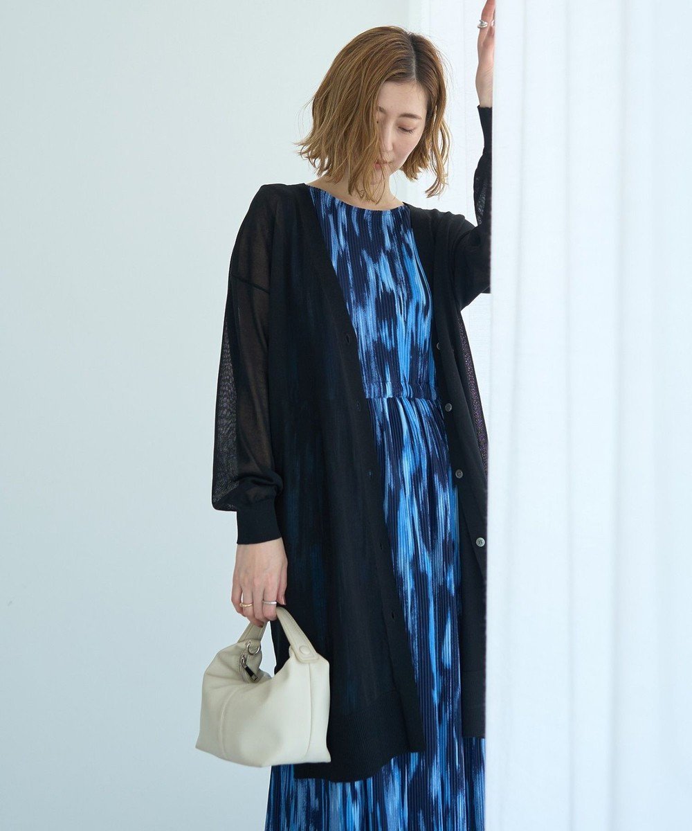 【イェッカ ヴェッカ/YECCA VECCA】のシアーニットロング丈カーディガン 人気、トレンドファッション・服の通販 founy(ファニー) 　ファッション　Fashion　レディースファッション　Fashion for Women　トップス・カットソー　Cut & Sew Tops　ニット　Knit Tops & Sweaters　カーディガン・羽織り　Layered Style Cardigans　おすすめ　Recommended / Our Picks　カーディガン　Cardigan, Knitwear　サマー　Summer, Summer Style　スマート　Smart, Elegant　スリット　Slit, Slit Detail　ポケット　Pocket, Pocket Detail　ロング　Long, Long-Length　エレガント 上品　Elegant　夏　Summer　春　Spring　S/S・春夏　SS, Spring/Summer, Warm Season　 other-1|ID: prp329100004665925 ipo3291000000035192028