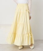【アースミュージックアンドエコロジー/earth music&ecology】のサイドリボンボリュームティアードスカート Lemon Yellow|ID: prp329100004666217 ipo3291000000033749804