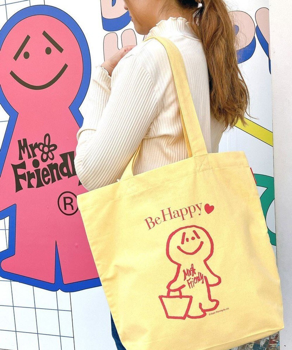 【ルートート/ROOTOTE】の6100【直営限定 ミスターフレンドリー】FR.リサイクルコットン.トール インテリア・キッズ・メンズ・レディースファッション・服の通販 founy(ファニー) 　ファッション　Fashion　レディースファッション　Fashion for Women　バッグ　Bags　イラスト　Illustration　カメラ　Camera Accessories　シンプル　Simple, Minimal　スマホ　Smartphone, Mobile Device　ネップ　Nepp, Slub Yarn　プリント　Print, Printed Pattern　ポケット　Pocket, Pocket Detail　03:バナナ|ID: prp329100004666291 ipo3291000000033750079