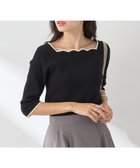 【アースミュージックアンドエコロジー/earth music&ecology】の襟袖スカラップ配色プルオーバー 人気、トレンドファッション・服の通販 founy(ファニー) ファッション Fashion レディースファッション Fashion for Women トップス・カットソー Cut & Sew Tops ニット Knit Tops & Sweaters カジュアルプルオーバー・ニットトップス Pullovers & Knit Tops / Casual Pullovers おすすめ Recommended / Our Picks インナー Innerwear コンパクト Compact, Small Size スカラップ Scallop, Scalloped Edge セーター Sweater, Knitwear フォルム Silhouette, Form フレーム Frame, Outline ポケット Pocket, Pocket Detail A/W・秋冬 Autumn/Winter thumbnail Black|ID: prp329100004666345 ipo3291000000033750272