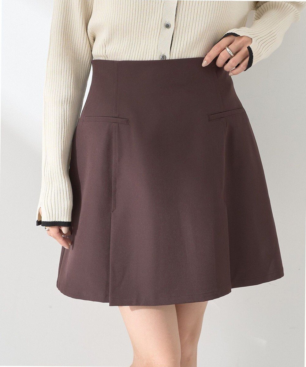 【アースミュージックアンドエコロジー/earth music&ecology】のフロントタックミニスカート インテリア・キッズ・メンズ・レディースファッション・服の通販 founy(ファニー) 　ファッション　Fashion　レディースファッション　Fashion for Women　スカート　Skirts　ミニスカート　Mini Skirts　おすすめ　Recommended / Our Picks　カットソー　Cut and Sewn Top　サイドジップ　Side Zip, Side Zipper　トレンド　Trend, Trending Now　フェミニン　Feminine, Girly　フロント　Front, Front Design　ポケット　Pocket, Pocket Detail　A/W・秋冬　Autumn/Winter　Chocolat|ID: prp329100004666380 ipo3291000000033750404