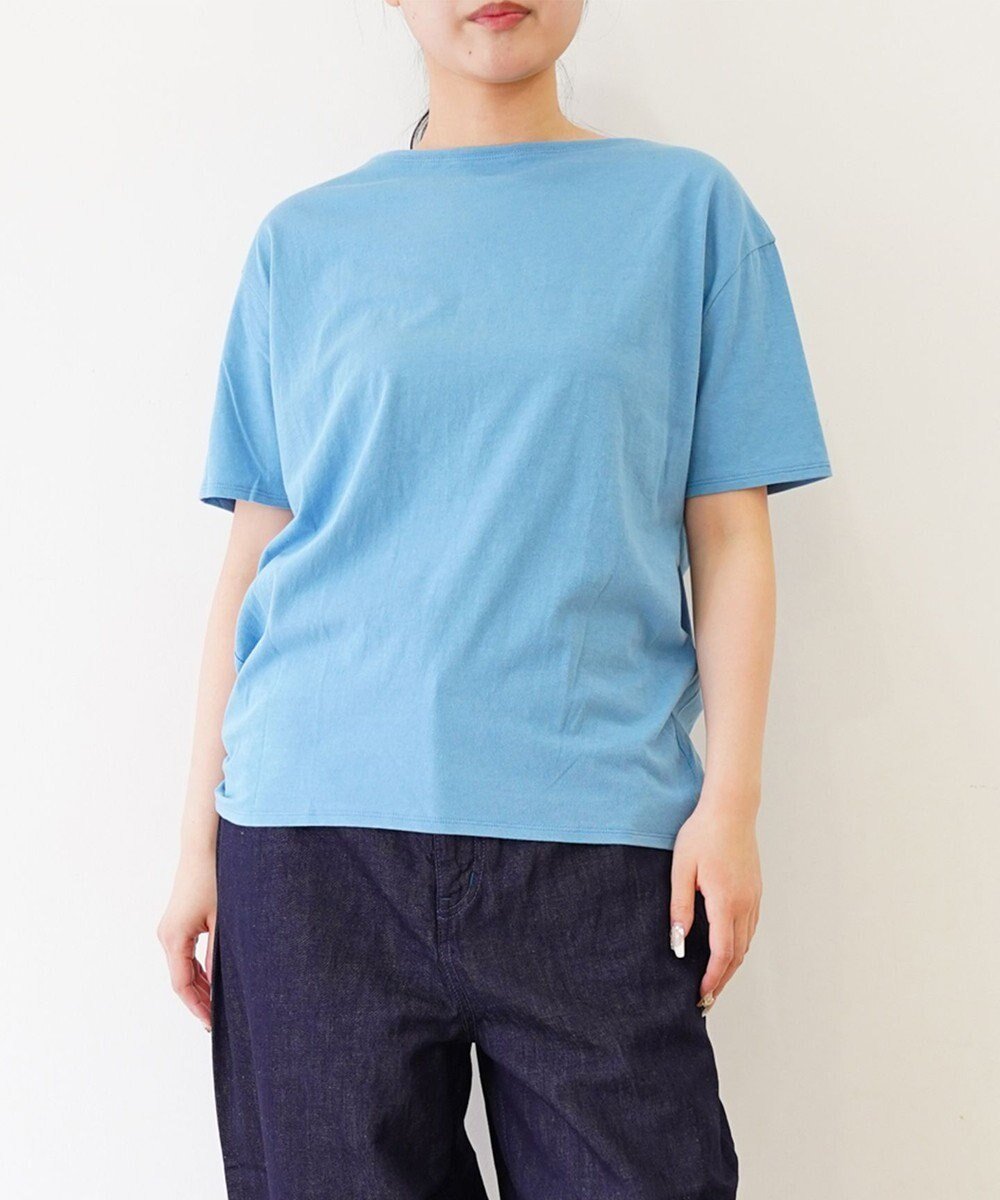 【トック/TOQUE】の〈大草直子さんアドバイザー〉 【洗える/天然素材】タンギス コットン天竺半袖Tシャツ インテリア・キッズ・メンズ・レディースファッション・服の通販 founy(ファニー) ファッション Fashion レディースファッション Fashion for Women トップス・カットソー Cut & Sew Tops シャツ・ブラウス・オフィスカジュアル Elegant Blouses & Button-Ups ロングTシャツ・Tシャツ Longline T-Shirts & Tees カットソー・ベーシックTシャツ Cut-and-Sewn Tops / Stretch Tees & Basics 春 Spring 洗える Machine Washable カットソー Cut and Sewn Top 半袖 Short Sleeve, Half Sleeve S/S・春夏 SS, Spring/Summer, Warm Season 日本製 Made In Japan 夏 Summer エレガント 上品 Elegant サックス|ID: prp329100004666403 ipo3291000000033750481