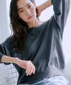 【トック/TOQUE】の〈大草直子さんアドバイザー〉ウォッシャブルシルク×コットン ニットロングスリーブ チャコールグレー|ID: prp329100004666412 ipo3291000000033750515
