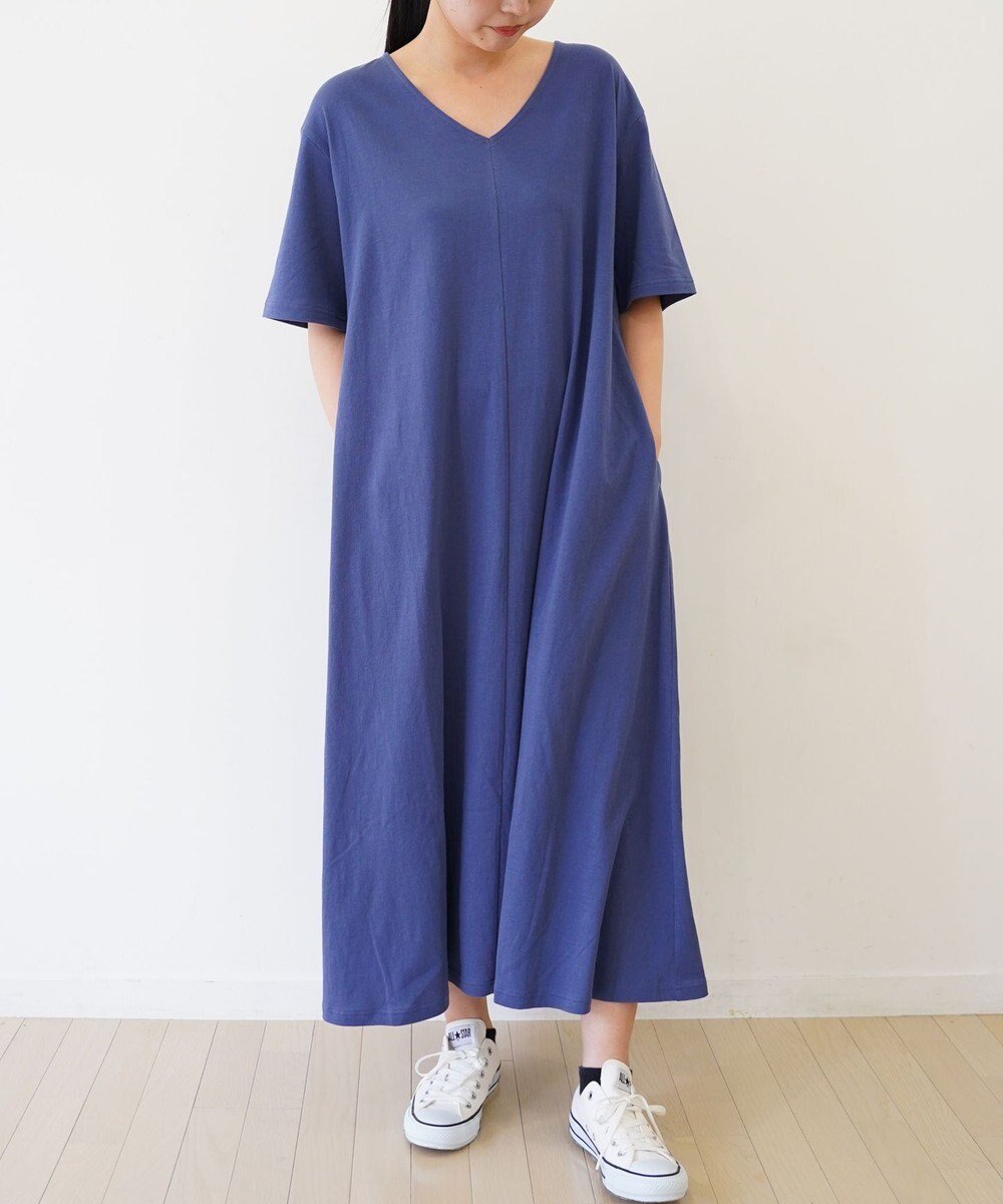 【トック/TOQUE】の〈大草直子さんアドバイザー〉 【洗える/天然素材】タンギス コットン天竺 半袖ワンピース インテリア・キッズ・メンズ・レディースファッション・服の通販 founy(ファニー) ファッション Fashion レディースファッション Fashion for Women ワンピース Dresses 春 Spring 洗える Machine Washable スリット Slit, Slit Detail センター Center, Center Line ポケット Pocket, Pocket Detail 半袖 Short Sleeve, Half Sleeve S/S・春夏 SS, Spring/Summer, Warm Season 夏 Summer ネイビー|ID: prp329100004666416 ipo3291000000033750528