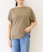 【トック/TOQUE】の〈大草直子さんアドバイザー〉 【洗える/天然素材】タンギスコットン天竺半袖Tシャツ カーキ|ID: prp329100004666418 ipo3291000000033750537