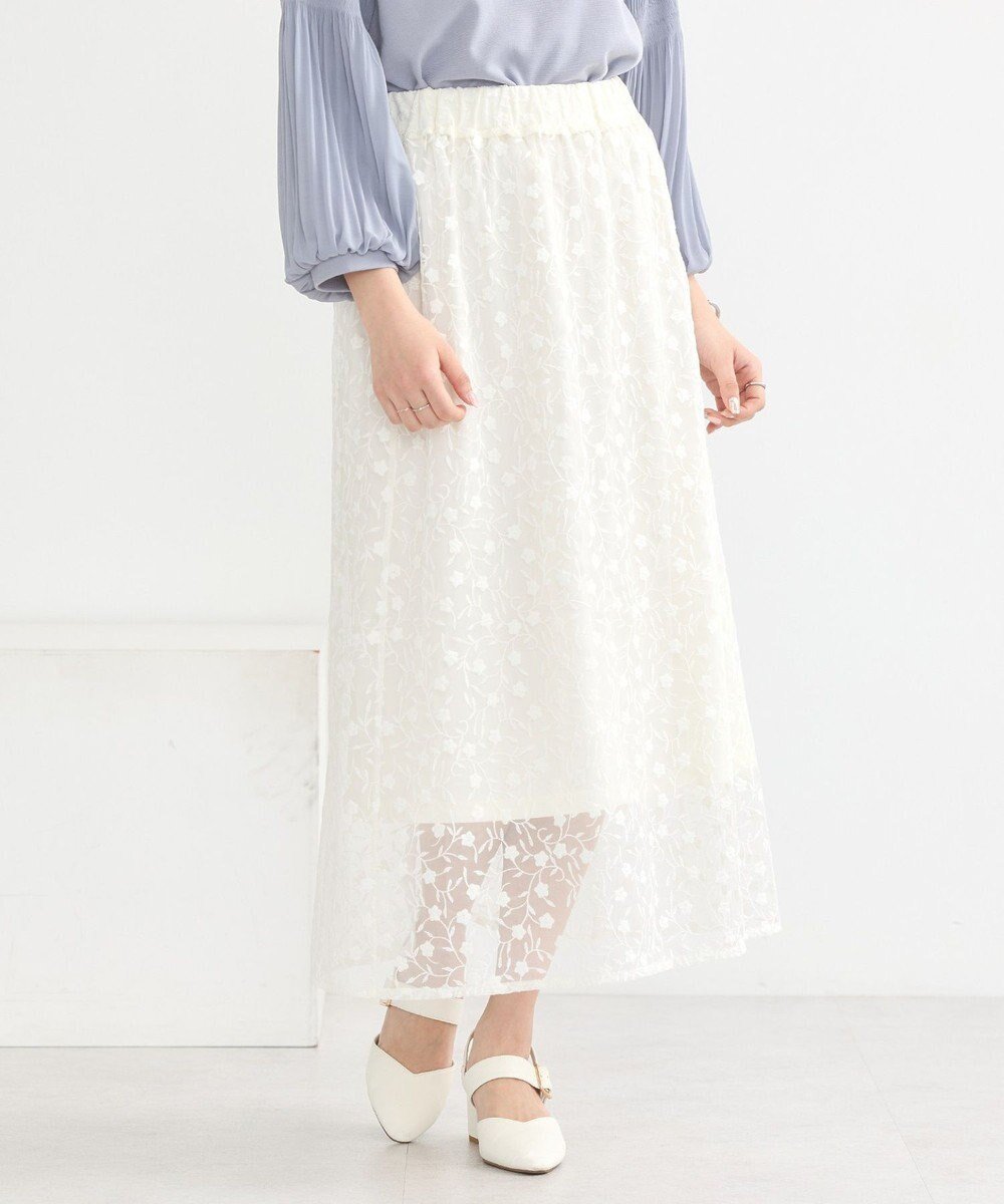 【アースミュージックアンドエコロジー/earth music&ecology】のシアーレースレイヤードスカート 人気、トレンドファッション・服の通販 founy(ファニー) 　ファッション　Fashion　レディースファッション　Fashion for Women　スカート　Skirts　おすすめ　Recommended / Our Picks　インナー　Innerwear　シアー　Sheer, See-Through　フェミニン　Feminine, Girly　ポケット　Pocket, Pocket Detail　レース　Lace, Lace Fabric　夏　Summer　春　Spring　S/S・春夏　SS, Spring/Summer, Warm Season　 other-1|ID: prp329100004666503 ipo3291000000033750804