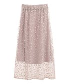 【アースミュージックアンドエコロジー/earth music&ecology】のシアーレースレイヤードスカート Pink Beige|ID: prp329100004666503 ipo3291000000033750810