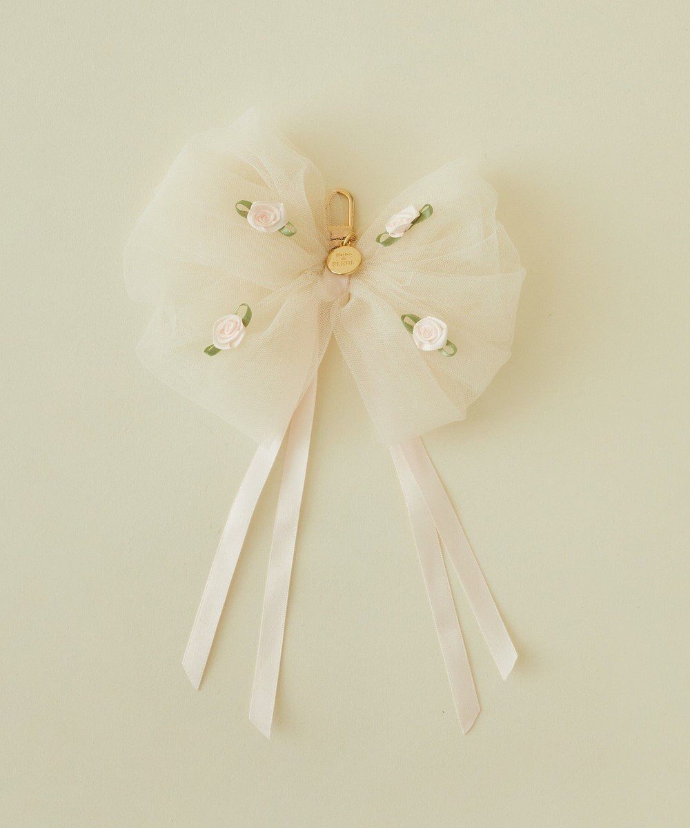 【メゾンドフルール/Maison de FLEUR】のチュールローズリボンチャーム インテリア・キッズ・メンズ・レディースファッション・服の通販 founy(ファニー) ファッション Fashion レディースファッション Fashion for Women おすすめ Recommended / Our Picks アクセサリー Fashion Accessories チャーム Charm, Pendant チュール Tulip, Tulip Motif トレンド Trend, Trending Now リボン Ribbon, Bow ローズ Rose, Rose Motif Ivory|ID: prp329100004666526 ipo3291000000033750895