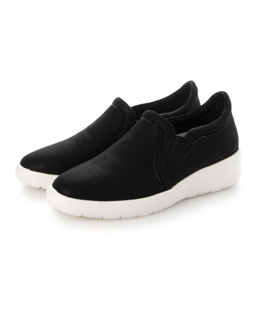 【リズ ラフィーネ/Riz raffinee】のRiz raffinee ヒールアップスリッポンスニーカー インテリア・キッズ・メンズ・レディースファッション・服の通販 founy(ファニー) 　ファッション　Fashion　レディースファッション　Fashion for Women　エレガント 上品　Elegant　オケージョン　Occasion Wear　厚底　Platform Shoes　春　Spring　軽量　Lightweight, Ultra Light　シンプル　Simple, Minimal　ストーン　Stone, Gem-Like　スニーカー　Sneakers, Trainers　スリッポン　Slip-On, Loafer　トレンド　Trend, Trending Now　フェミニン　Feminine, Girly　ベーシック　Basic, Essential　S/S・春夏　SS, Spring/Summer, Warm Season　夏　Summer　セレモニー　Ceremony　卒業式　Graduation Ceremony　ビジネス 仕事 通勤　Business / Work / Commuting　2025年　2025　2025春夏・S/S　Spring/Summer 2025 SS25　ブラックメタリック|ID: prp329100004666590 ipo3291000000033751163