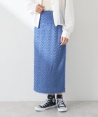 【アースミュージックアンドエコロジー/earth music&ecology】のフリンジナロースカート Blue|ID: prp329100004666621 ipo3291000000033751271