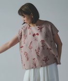 【ムーク/muuc】の【ゆったりシルエットで涼しく上品】植物の影絵プリント プルオーバー ピンク|ID: prp329100004666652 ipo3291000000033751382