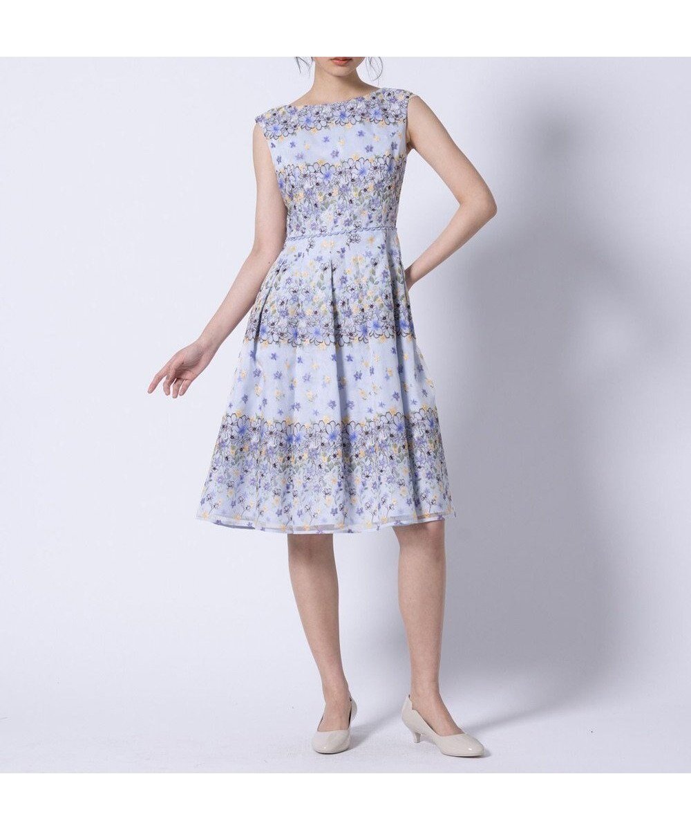 【トッカ/TOCCA】の【洗える・消臭】SPRING GARLAND ドレス インテリア・キッズ・メンズ・レディースファッション・服の通販 founy(ファニー) 　ファッション　Fashion　レディースファッション　Fashion for Women　ワンピース　Dresses　フォーマル・パーティードレス・結婚式用ドレス　Elegant & Casual Dresses　2025年　2025　2025春夏・S/S　Spring/Summer 2025 SS25　ドレス　Dress, One-Piece　夏　Summer　春　Spring　S/S・春夏　SS, Spring/Summer, Warm Season　洗える　Machine Washable　ブルー系7|ID: prp329100004666684 ipo3291000000033751520