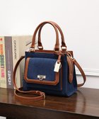 【スタイルコード/STYLE CODE】の【MERCURYDUO/マーキュリーデュオ】デニムコンビ フラップハンドバッグ ネイビー|ID: prp329100004666886 ipo3291000000034178025