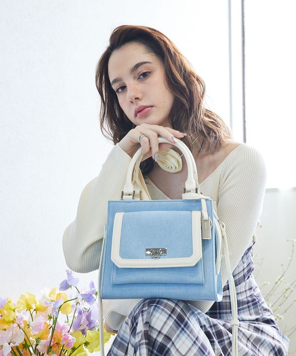 【スタイルコード/STYLE CODE】の【MERCURYDUO/マーキュリーデュオ】デニムコンビ フラップハンドバッグ インテリア・キッズ・メンズ・レディースファッション・服の通販 founy(ファニー) ファッション Fashion レディースファッション Fashion for Women バッグ Bags 春 Spring クラシカル Classical, Vintage-Inspired コンビ Combo, Combination Style 今季 This Season, Current Season シンプル Simple, Minimal スマート Smart, Elegant 財布 Wallet, Purse デニム Denim, Jeans Material トレンド Trend, Trending Now フラップ Flap, Flap Pocket ラップ Wrap, Wrap Design リップ Lip, Lip Motif S/S・春夏 SS, Spring/Summer, Warm Season 再入荷 Restock / Back in Stock 夏 Summer 旅行 Travel エレガント 上品 Elegant 2025年 2025 2025春夏・S/S Spring/Summer 2025 SS25 サックス|ID: prp329100004666886 ipo3291000000034178026