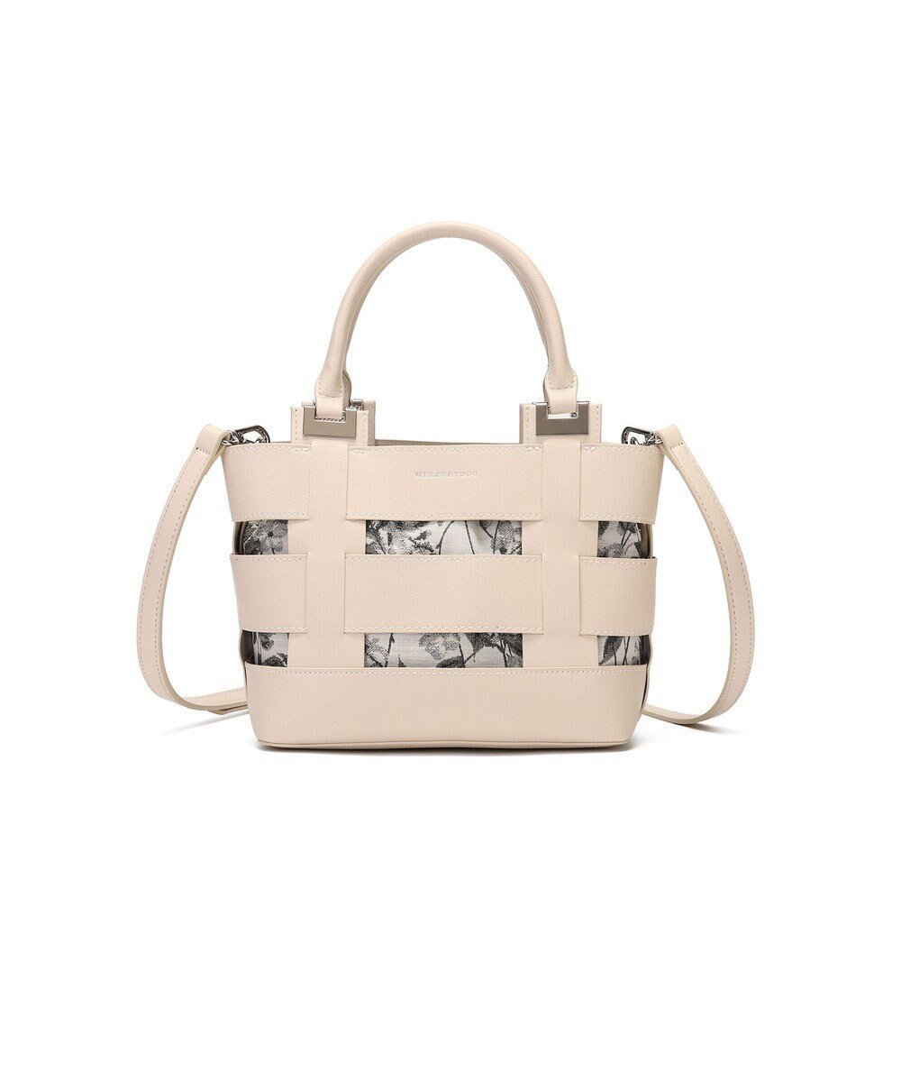 【スタイルコード/STYLE CODE】の【MERCURYDUO/マーキュリーデュオ】軽量メッシュ 花柄巾着付ミニトートバッグ インテリア・キッズ・メンズ・レディースファッション・服の通販 founy(ファニー) 　ファッション　Fashion　レディースファッション　Fashion for Women　バッグ　Bags　春　Spring　巾着　Drawstring Bag, Kinchaku　軽量　Lightweight, Ultra Light　ショルダー　Shoulder, Shoulder Strap　スカーフ　Scarf, Neckwear　財布　Wallet, Purse　トレンド　Trend, Trending Now　ハンカチ　Handkerchief, Hanky　ポーチ　Pouch, Small Case　メッシュ　Mesh, Net Fabric　リュクス　Luxury, Elegant, High-End, Chic　リラックス　Relax, Relaxed Fit　再入荷　Restock / Back in Stock　エレガント 上品　Elegant　アイボリー|ID: prp329100004666889 ipo3291000000034178028