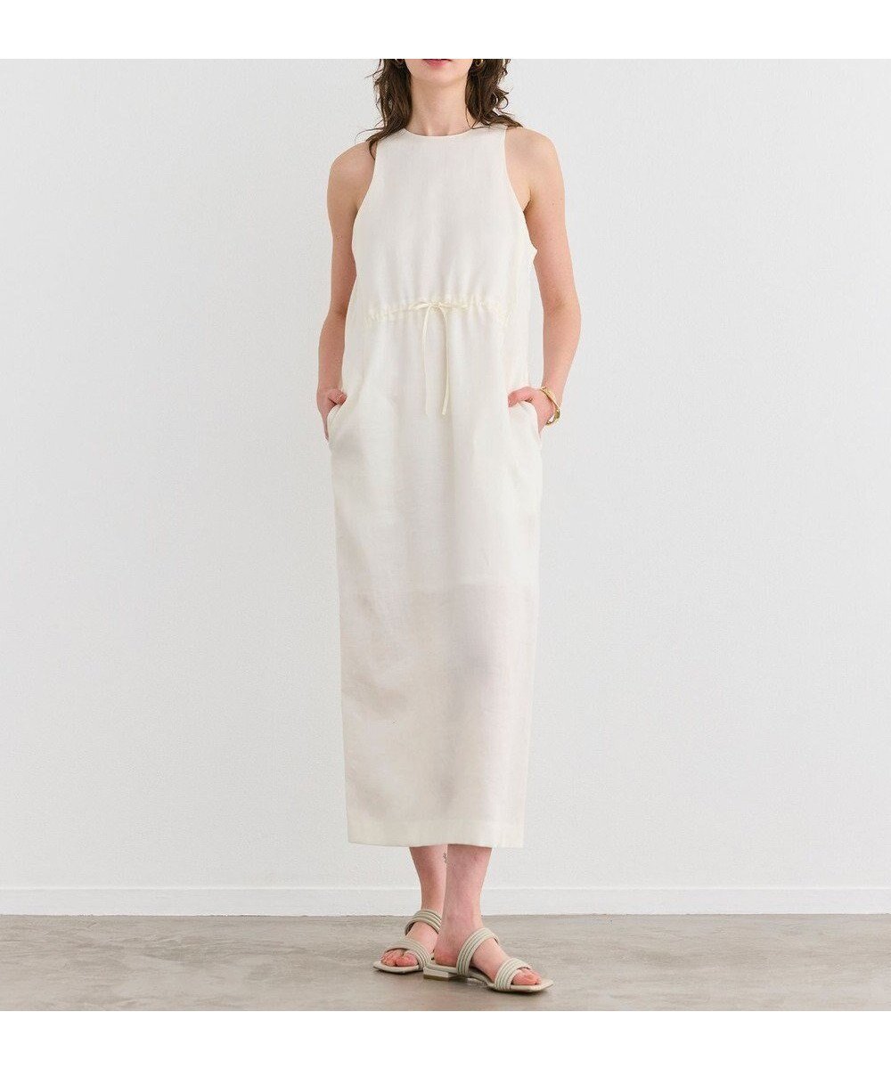 【ベイジ,/BEIGE,】の【洗える】BERGAMOT / ウォッシャブルリネンアメスリロングワンピース インテリア・キッズ・メンズ・レディースファッション・服の通販 founy(ファニー) 　ファッション　Fashion　レディースファッション　Fashion for Women　ワンピース　Dresses　おすすめ　Recommended / Our Picks　アメリカン　American Style　ジャケット　Jacket, Outerwear　ストレート　Straight, Straight Cut　スリーブ　Sleeve, Long Sleeve / Short Sleeve　リネン　Linen, Linen Fabric　エレガント 上品　Elegant　夏　Summer　春　Spring　S/S・春夏　SS, Spring/Summer, Warm Season　洗える　Machine Washable　羽織　Haori, Light Jacket　Ecru|ID: prp329100004666980 ipo3291000000034177643