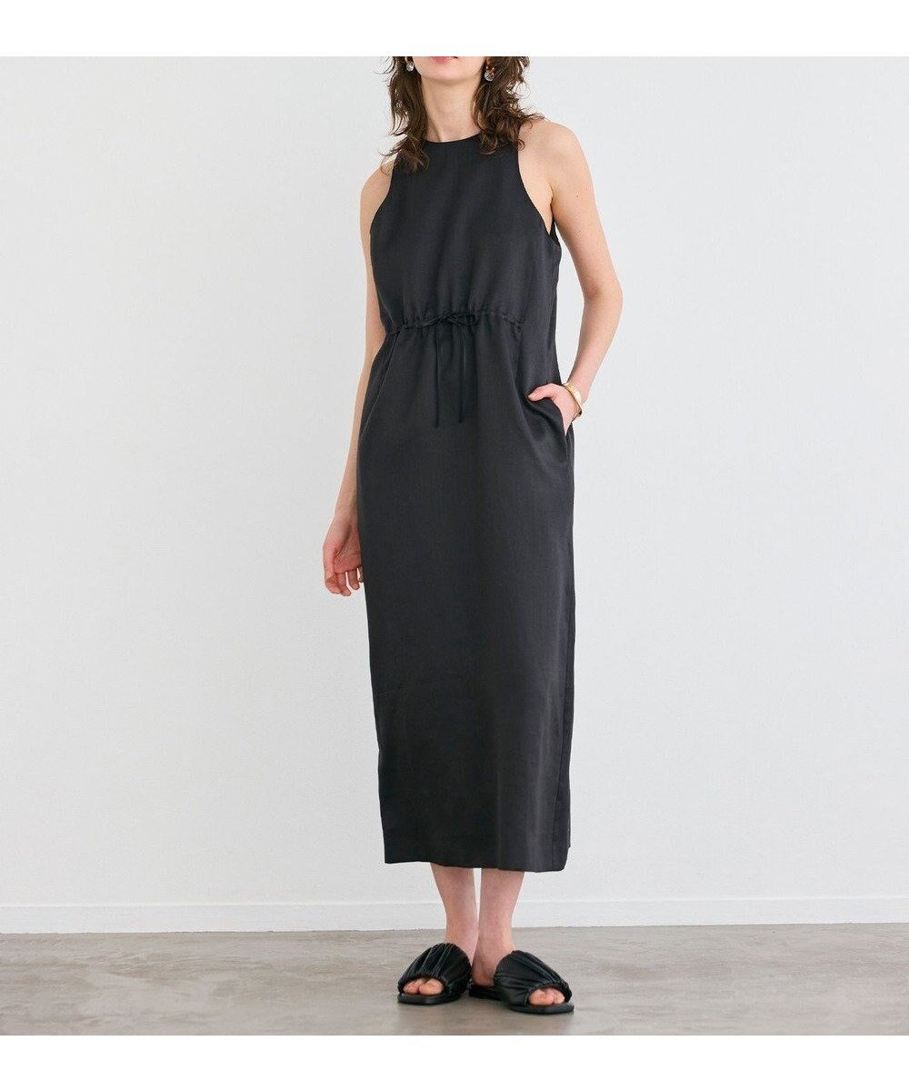 【ベイジ,/BEIGE,】の【洗える】BERGAMOT / ウォッシャブルリネンアメスリロングワンピース インテリア・キッズ・メンズ・レディースファッション・服の通販 founy(ファニー) 　ファッション　Fashion　レディースファッション　Fashion for Women　ワンピース　Dresses　おすすめ　Recommended / Our Picks　アメリカン　American Style　ジャケット　Jacket, Outerwear　ストレート　Straight, Straight Cut　スリーブ　Sleeve, Long Sleeve / Short Sleeve　リネン　Linen, Linen Fabric　エレガント 上品　Elegant　夏　Summer　春　Spring　S/S・春夏　SS, Spring/Summer, Warm Season　洗える　Machine Washable　羽織　Haori, Light Jacket　Black|ID: prp329100004666980 ipo3291000000034177647