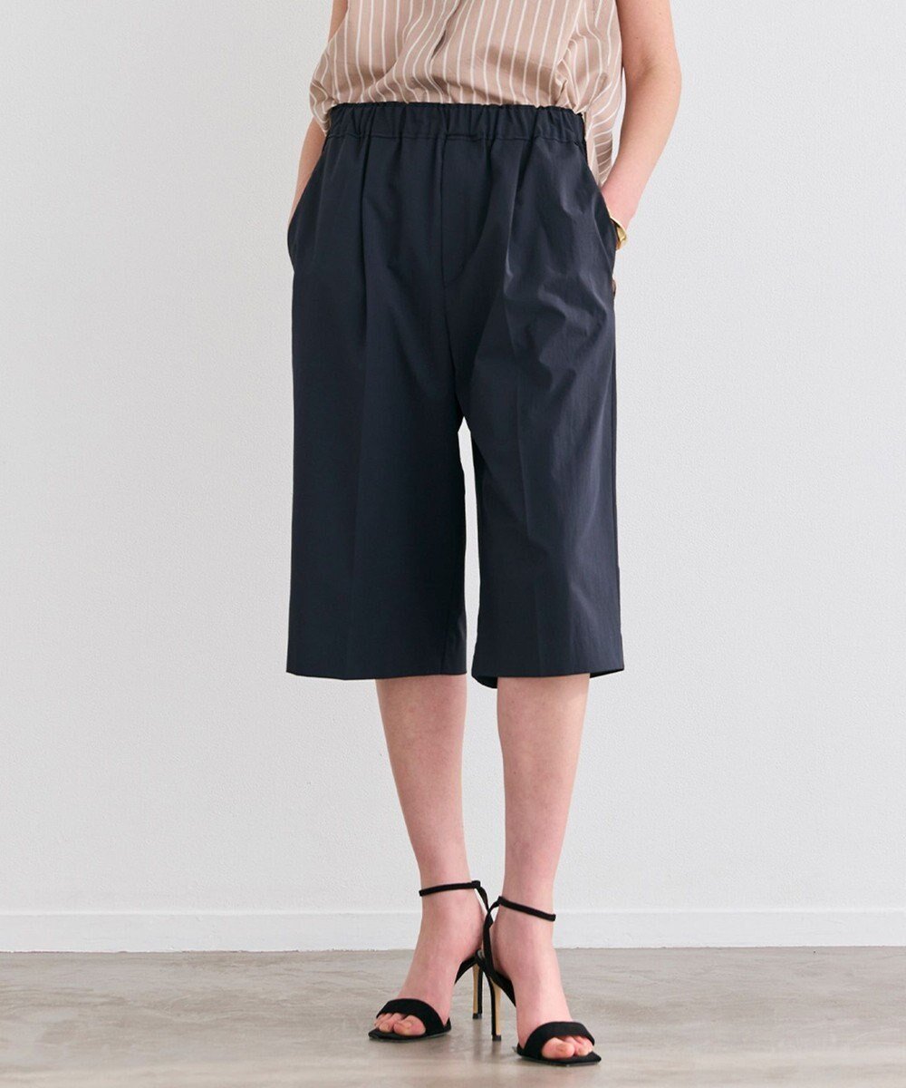 【ベイジ,/BEIGE,】の【接触冷感/UVカット/洗える】YANN / ウエストゴムハーフタックパンツ インテリア・キッズ・メンズ・レディースファッション・服の通販 founy(ファニー) 　ファッション　Fashion　レディースファッション　Fashion for Women　パンツ　Pants & Trousers　春　Spring　洗える　Machine Washable　サンダル　Sandals, Summer Shoes　セットアップ　Set-Up, Coordinated Outfit　センター　Center, Center Line　人気　Popular, Best Seller　ハーフ　Half, Half-Length　S/S・春夏　SS, Spring/Summer, Warm Season　夏　Summer　エレガント 上品　Elegant　Black|ID: prp329100004666985 ipo3291000000034177688