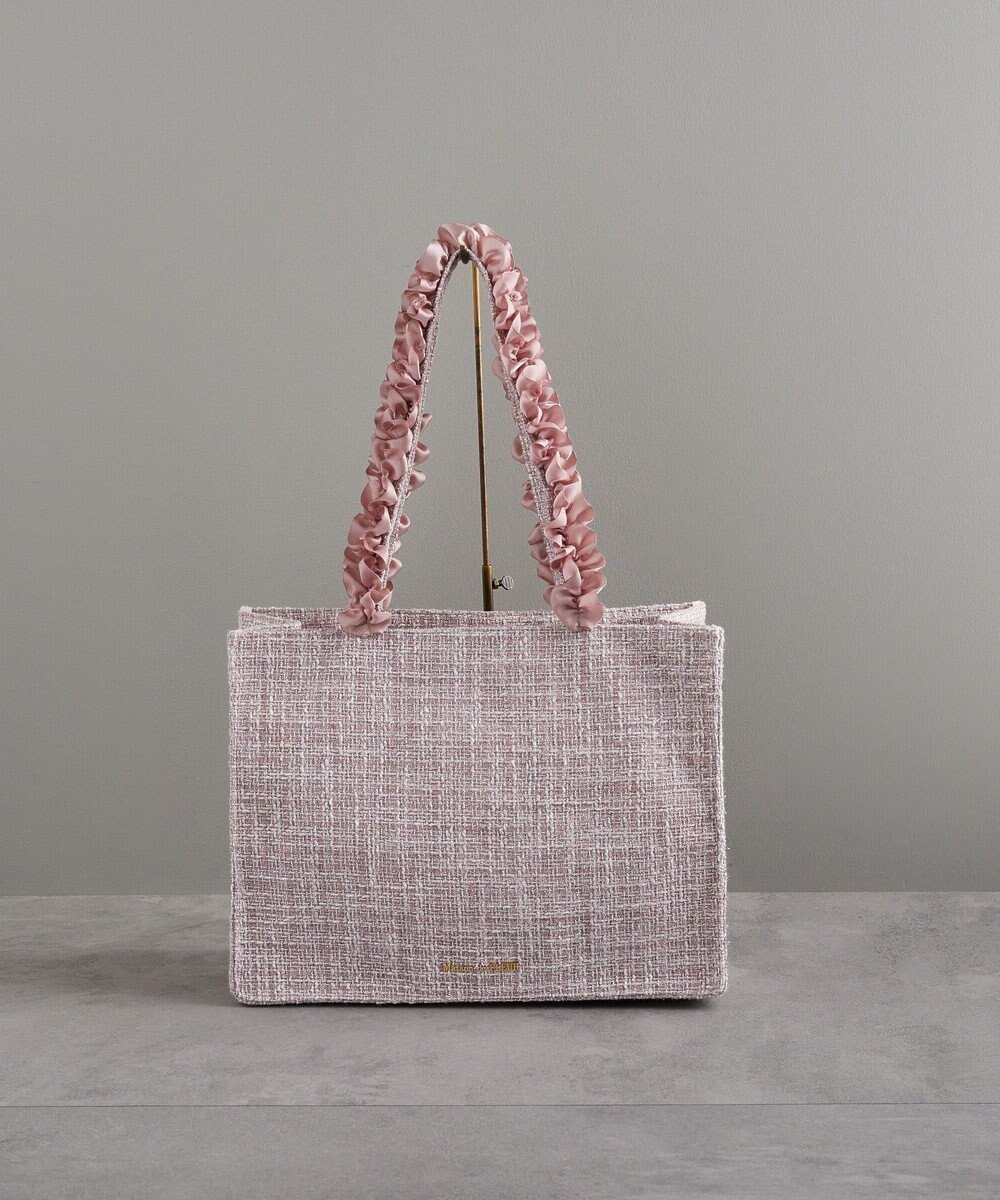 【メゾンドフルール/Maison de FLEUR】のツイードフリルハンドルスクエアトートMバッグ インテリア・キッズ・メンズ・レディースファッション・服の通販 founy(ファニー) ファッション Fashion レディースファッション Fashion for Women バッグ Bags おすすめ Recommended / Our Picks スクエア Square, Square Shape スマホ Smartphone, Mobile Device ツイード Twill, Twill Weave フォルム Silhouette, Form フリル Frill, Ruffle ポケット Pocket, Pocket Detail エレガント 上品 Elegant ビジネス 仕事 通勤 Business / Work / Commuting Pink|ID: prp329100004667369 ipo3291000000033754330