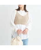 【アースミュージックアンドエコロジー/earth music&ecology】のSET2点透かしニットビスチェ+シャツ Beige|ID: prp329100004667460 ipo3291000000033754654